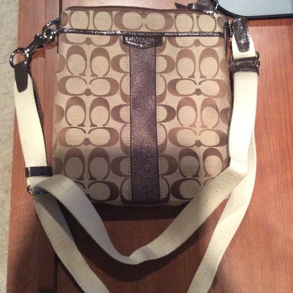 Brown and Tan Coach Satchel