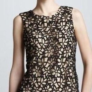 Sleeveless Blouse with Floral Overlay