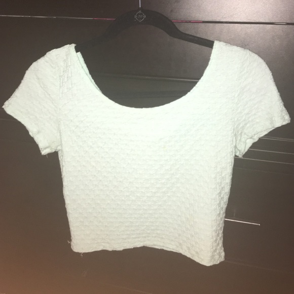 Light blue H&M crop top, tags still on.