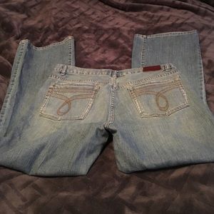 Size 12 flare Calvin Klein jeans.