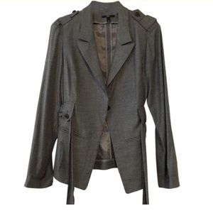 Hugo Boss Grey Belted Blazer Jacket Size 6