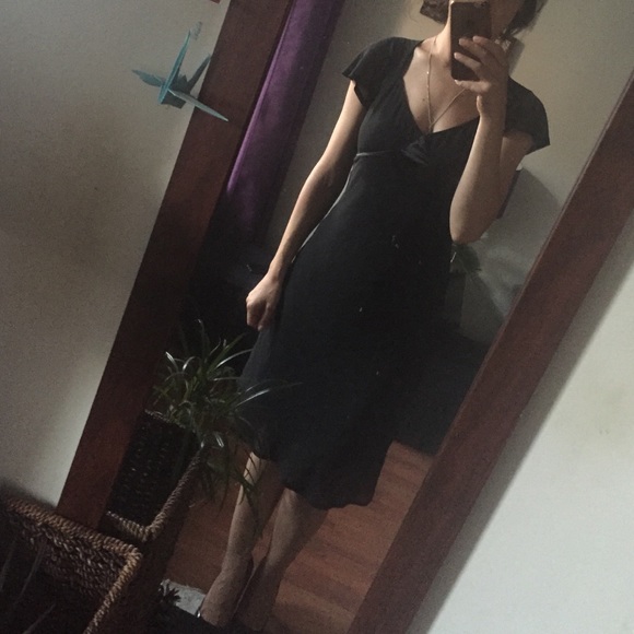 Black feminine soft fabric dress