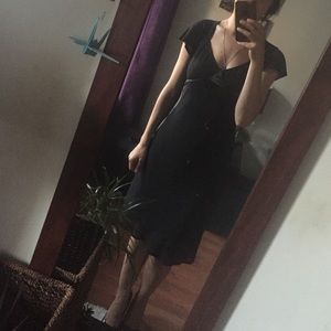 Black feminine soft fabric dress