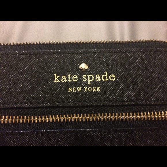 Kate Spade New York Black Mikas Pond Bee Wristlet