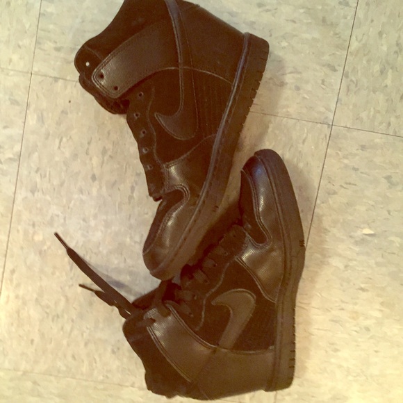 Black Nike Airforce Sneaker Wedges