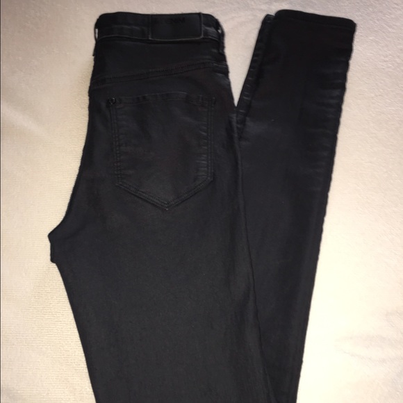 H&M Skinny High-waist Black Jeans - Size 25
