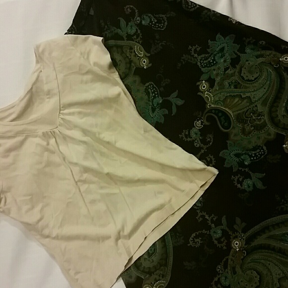 Beautiful Teal & Brown Skirt