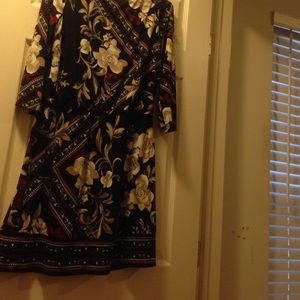 White House Black Market floral dress M