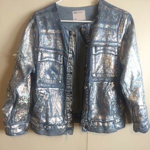 ASOS holographic denim jacket