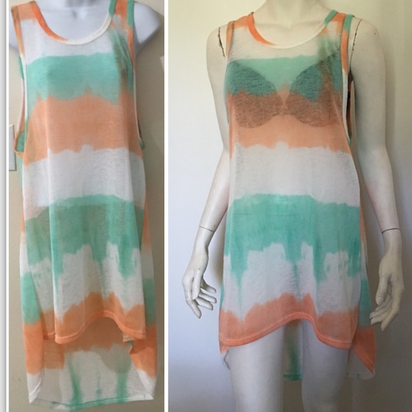 Julita Love Tops - Long Back Rainbow Beach Cover-Up #037