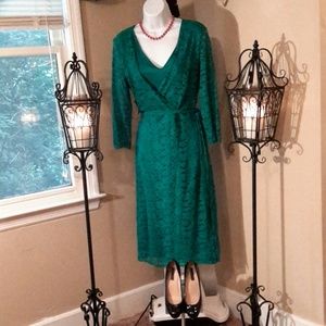 NWT- New York & Co Emerald Lace Dress