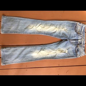 Miss Me jeans - light wash - manufactured rips