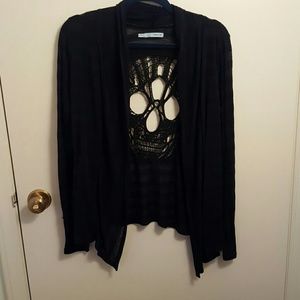 Adorable skull cutout cardigan