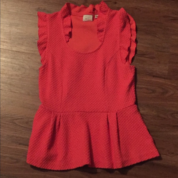Anthropologie Tops - Anthropologie scoop neck top with ruffle details
