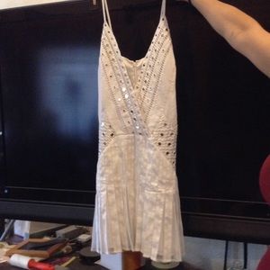 Marciano embellished pleated dress nwd