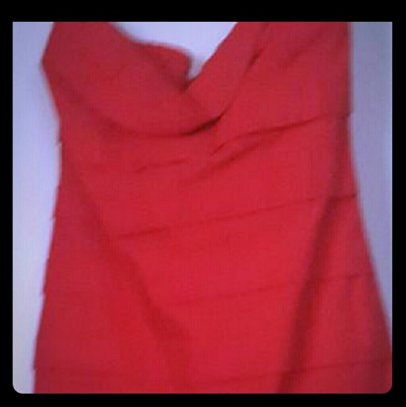 Red mini dress