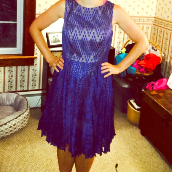 Adrianna Papell a-line cocktail dress with pleats