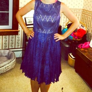 Adrianna Papell a-line cocktail dress with pleats