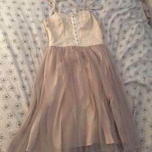 Lace/tulle cream Xhiliration dress size xs
