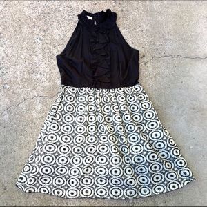 Anthropologie - Black & White Retro Dress Size 12