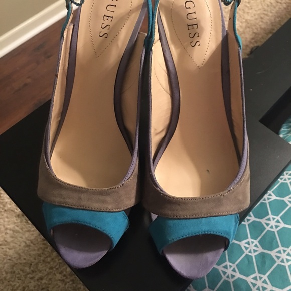 Guess cork heeled stilettos