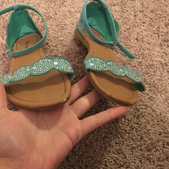 Teal sandals - Picture 2 of 3