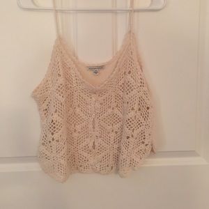 American eagle crocheted crop top