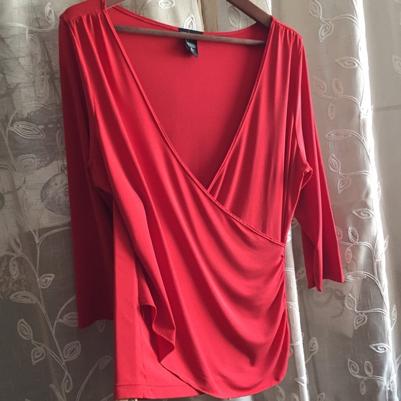 Vintage Moda International Faux Wrap Top L EUC