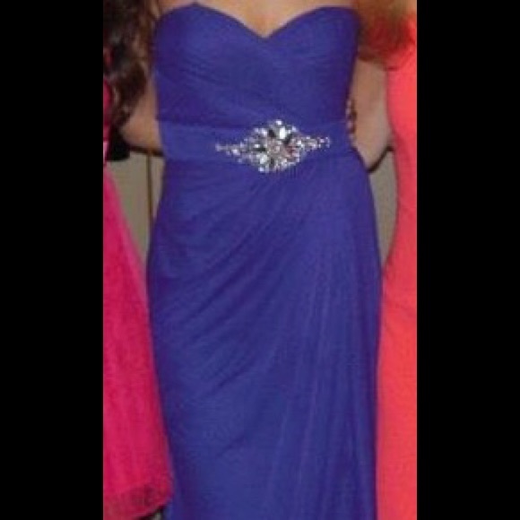 Purple Long Chiffon Bridesmaid Dress