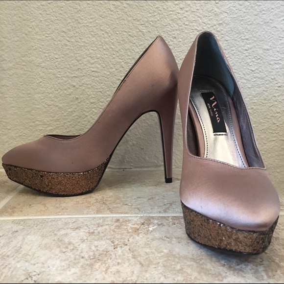 Nina Satin Platform Pumps