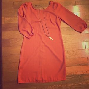 Orange Shift Dress