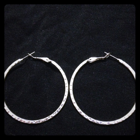 Silver hoop earrings