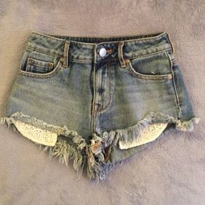 High waisted Jean shorts