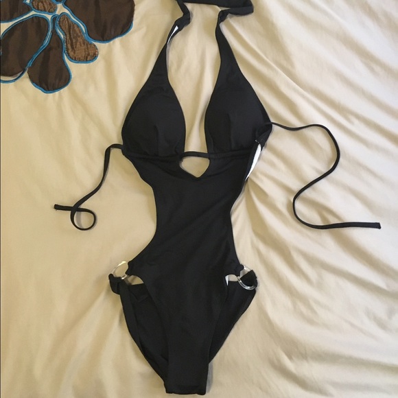 Swim suit black monokini