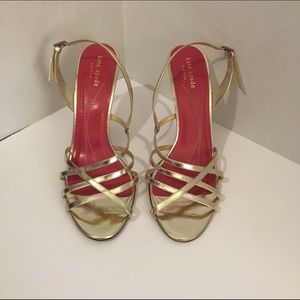 Kate Spade Gold Strappy heels