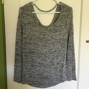 NWOT Loose Gray Salt & Pepper Top