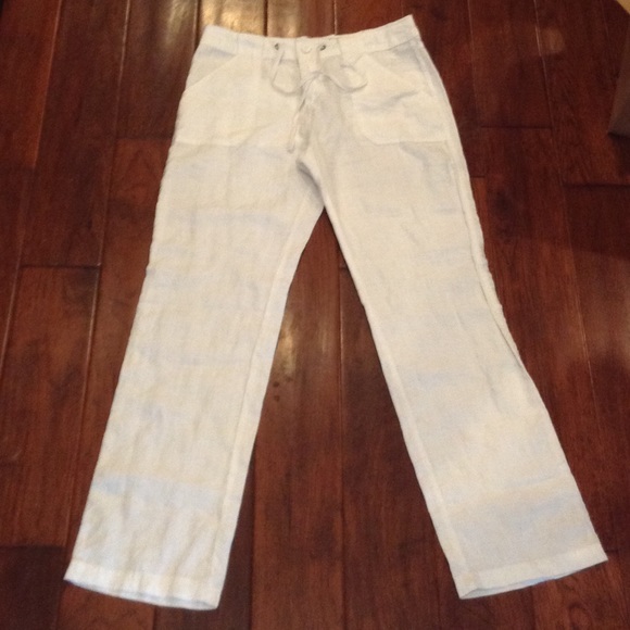 Linen drawstring pants