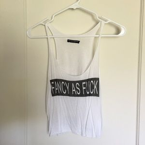 Brandy Melville Fancy As F*ck Crop Top