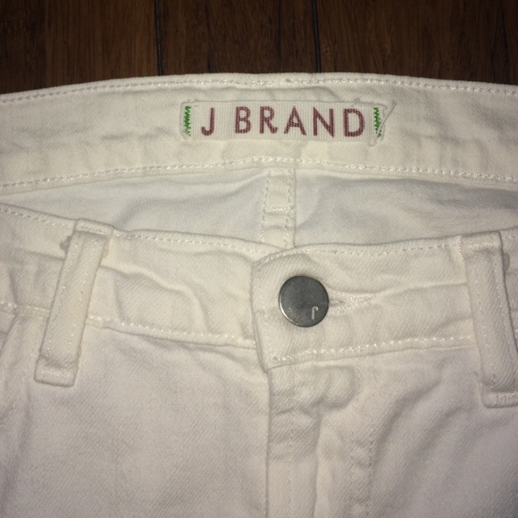 J Brand White Crop Jeans