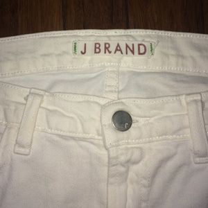 J Brand White Crop Jeans