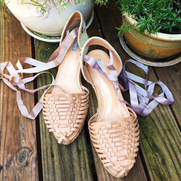 Schutz Leather Espadrilles