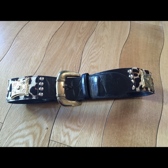 Avignon belt with hardware and animal print size S