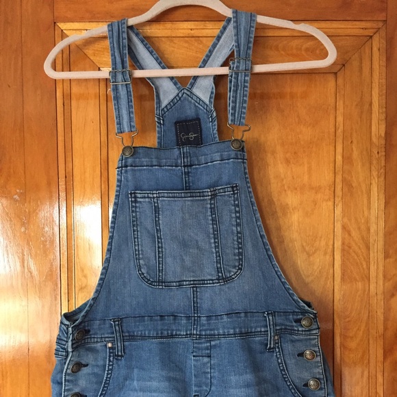 JESSICA SIMPSON SHORT DENIM OVERALLS