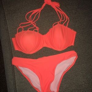 Cute neon orange bikini