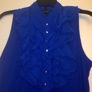 August Silk Ruffled Tank Top