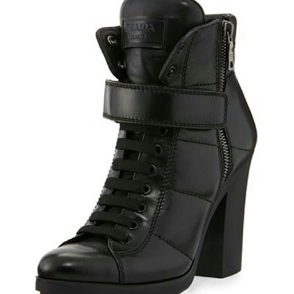 Prada boots and Michael kors vest