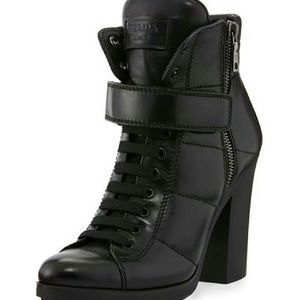 Prada boots and Michael kors vest