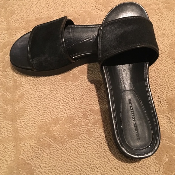 zara black slides