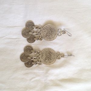 Genuine Tibet coin earrings