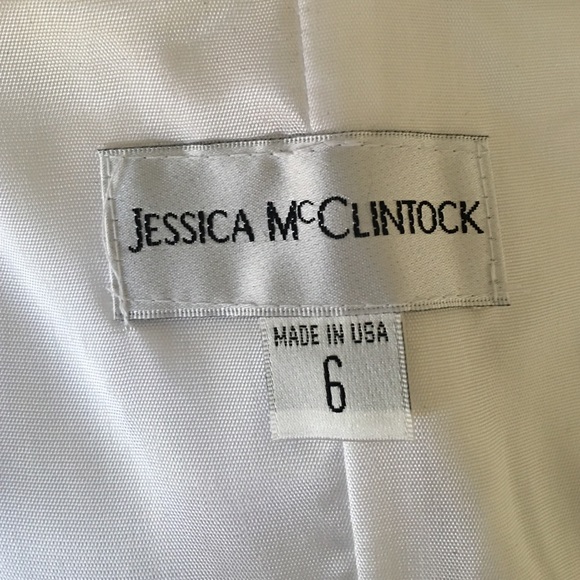 White satin bustier & chiffon kerchief skirt dress - Picture 4 of 4